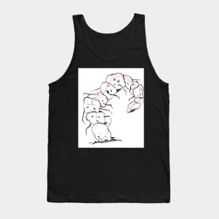 Sketch creepy monster centipede Tank Top